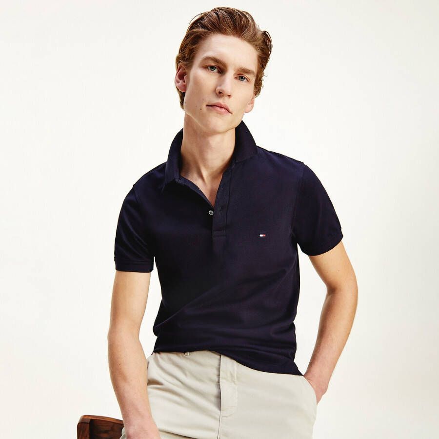 Tommy Hilfiger Mw0Mw17771 Polo met korte mouwen , Blauw, Heren