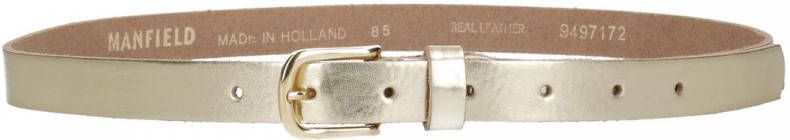 Manfield Goudkleurige leren riem