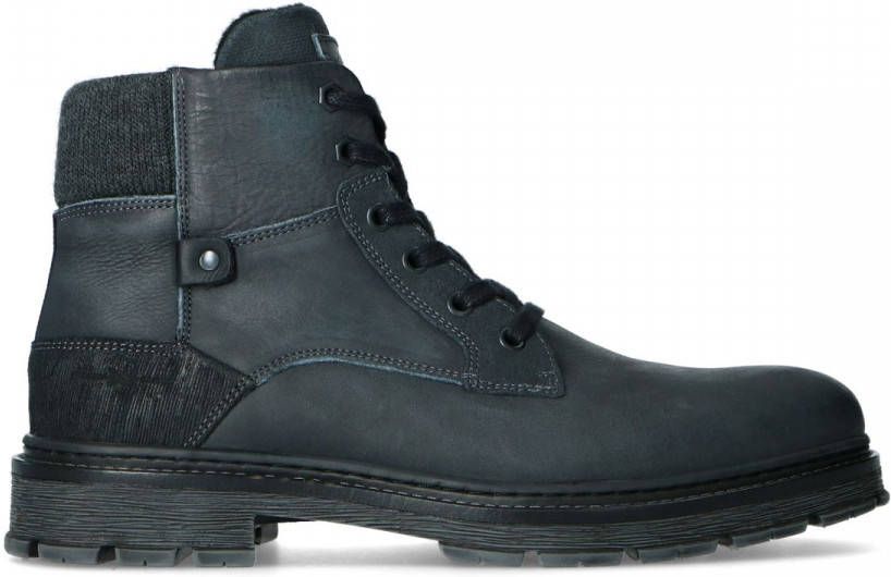 Manfield Grijze leren veterboots