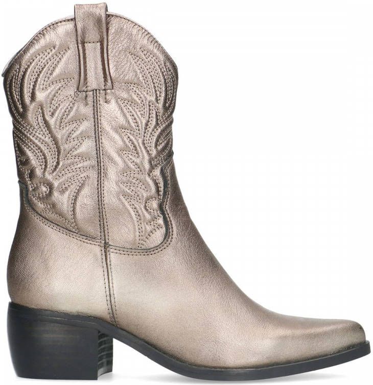 Manfield Metallic leren cowboylaarzen