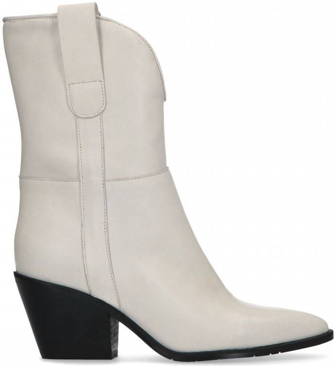 Manfield Off white leren cowboylaarzen