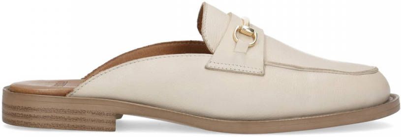 Manfield Off white leren muiltjes