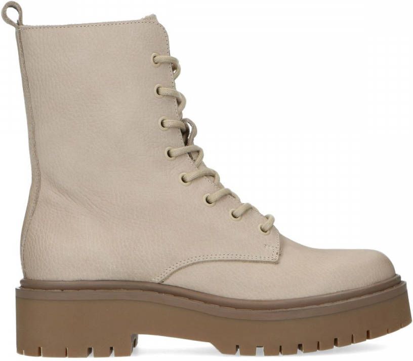 Manfield Off white nubuck veterlaarsjes