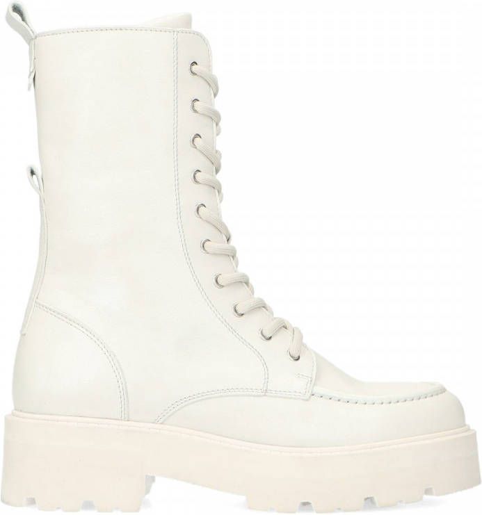 Manfield Off white veterlaarzen met chunky zool