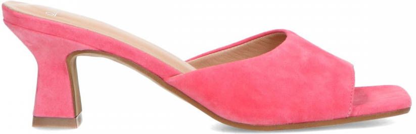 Manfield Roze suède muiltjes