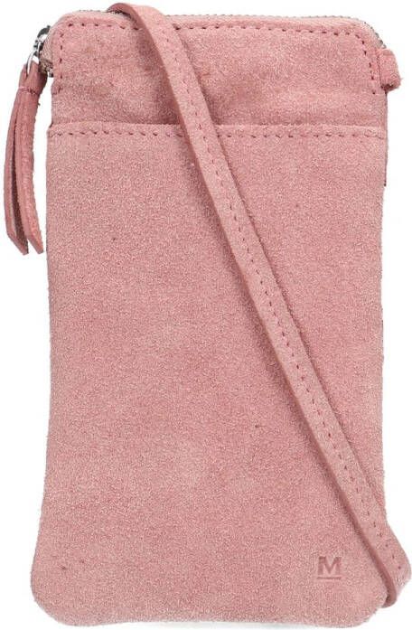 Manfield Roze suède telefoontasje