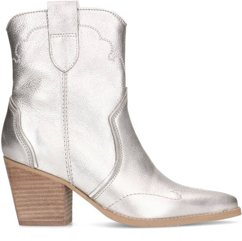 Manfield Goudkleurige leren cowboylaarzen