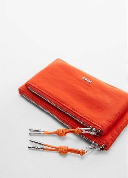 Mango Nylon portemonnee met dubbele rits