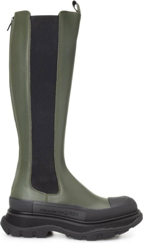 alexander mcqueen Tread Slick Knee High Boots , Groen, Dames