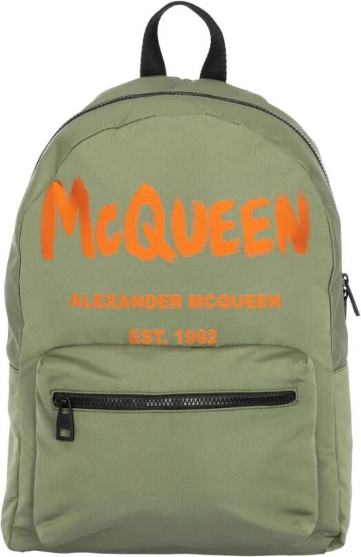 alexander mcqueen backpack travel Metropolitan Graffiti , Groen, Heren