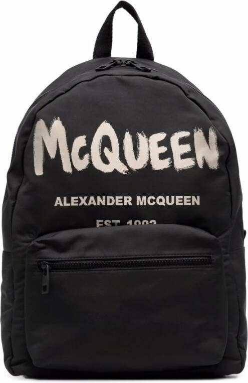 alexander mcqueen Graffiti grootstedelijke rugzak , Zwart, Dames