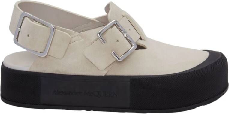 alexander mcqueen Flat Sandals , Beige, Heren