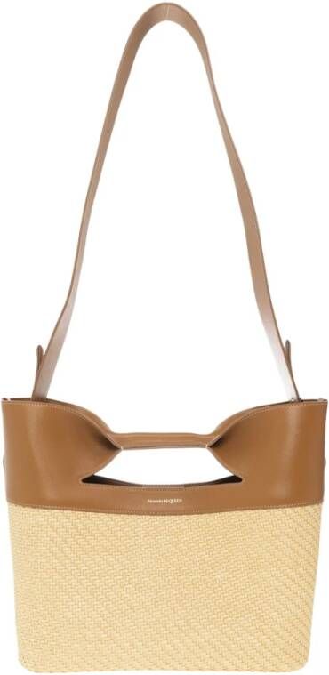 alexander mcqueen De boog kleine schoudertas , Beige, Dames