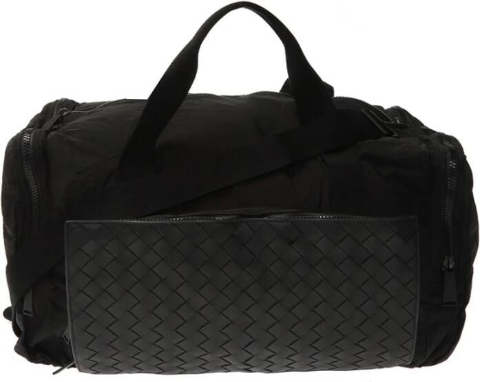 Bottega Veneta Intrecciato Detail Duffle Bag , Zwart, Heren