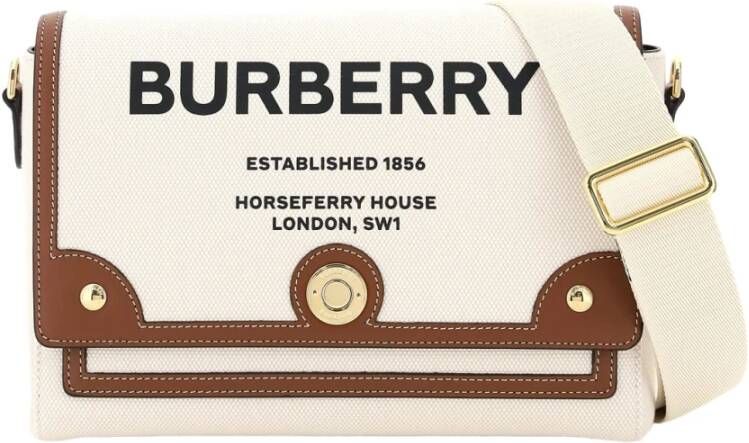 Burberry note medium shoulder bag , Beige, Dames