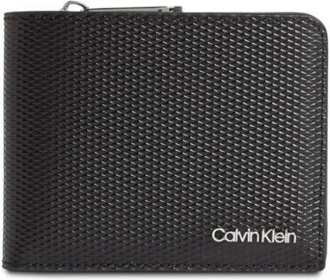 Calvin Klein Portemonnee van leer met structuur
