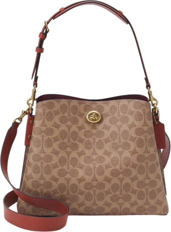 Coach Willow schoudertas met kalfsleren details