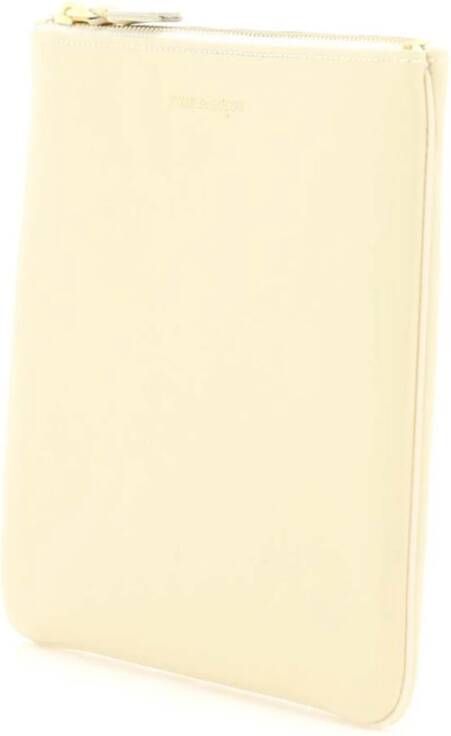 Comme des Gar&#xE7;ons Bustina Wallet in pelle di vitello bianca