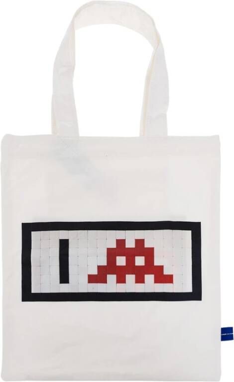 Comme des Garçons Shopper Bag met logo , Wit, Dames