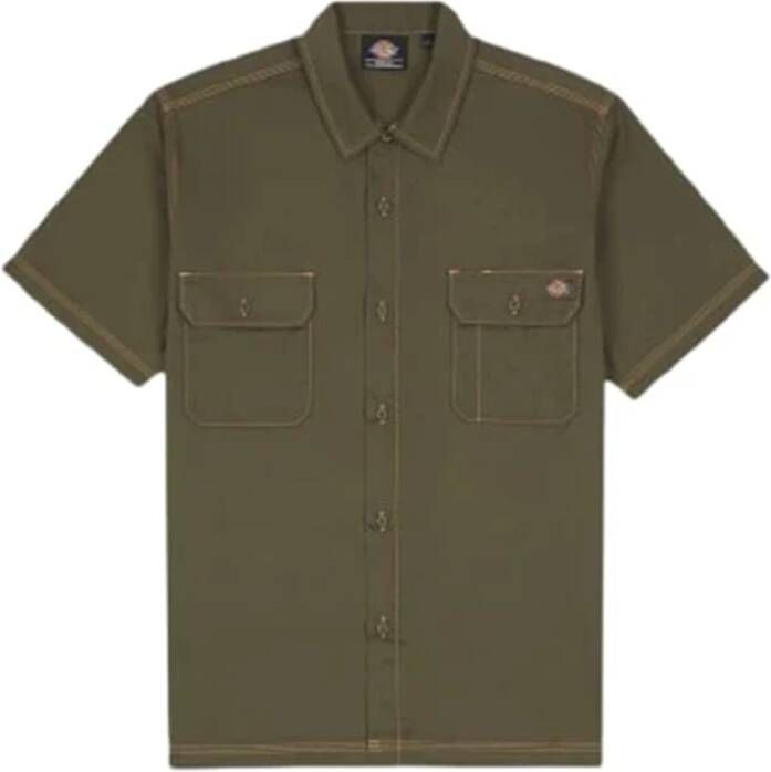 Dickies Korte mouwen Overhemden Groen Heren