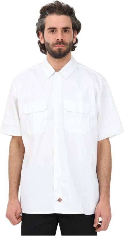 Dickies Korte mouwen Overhemden Wit Heren