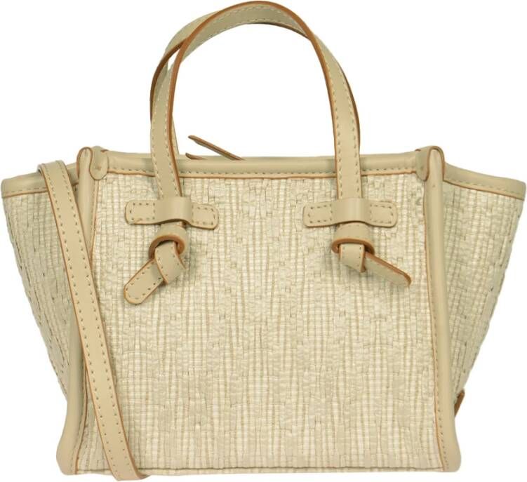 Gianni Chiarini Borsa Pelle E Tessuto , Beige, Dames