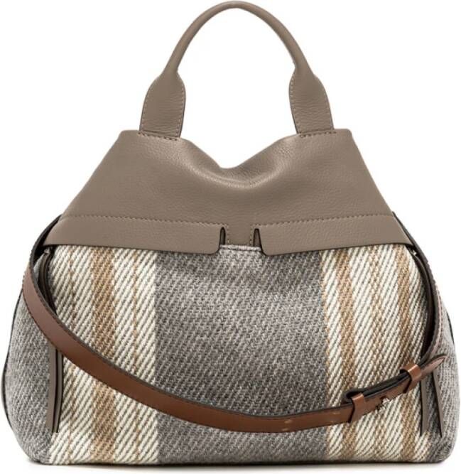 Gianni Chiarini Leer en stoftas , Grijs, Dames