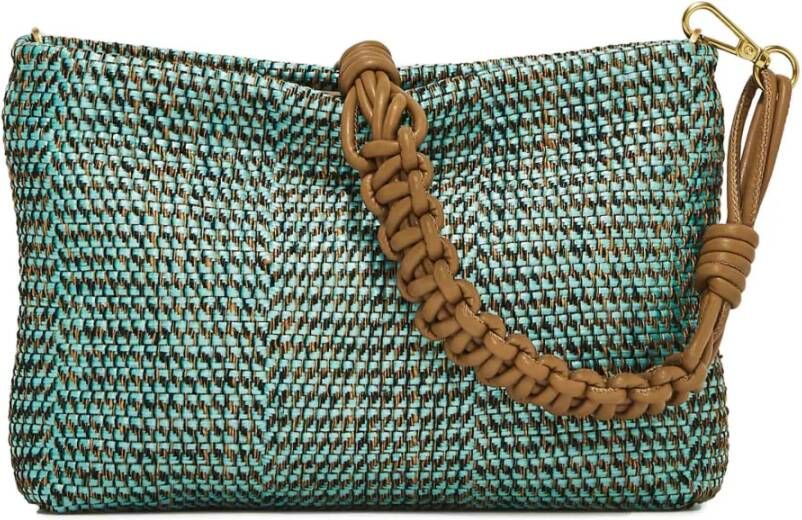 Gianni Chiarini Borsa Pelle E Tessuto , Groen, Dames