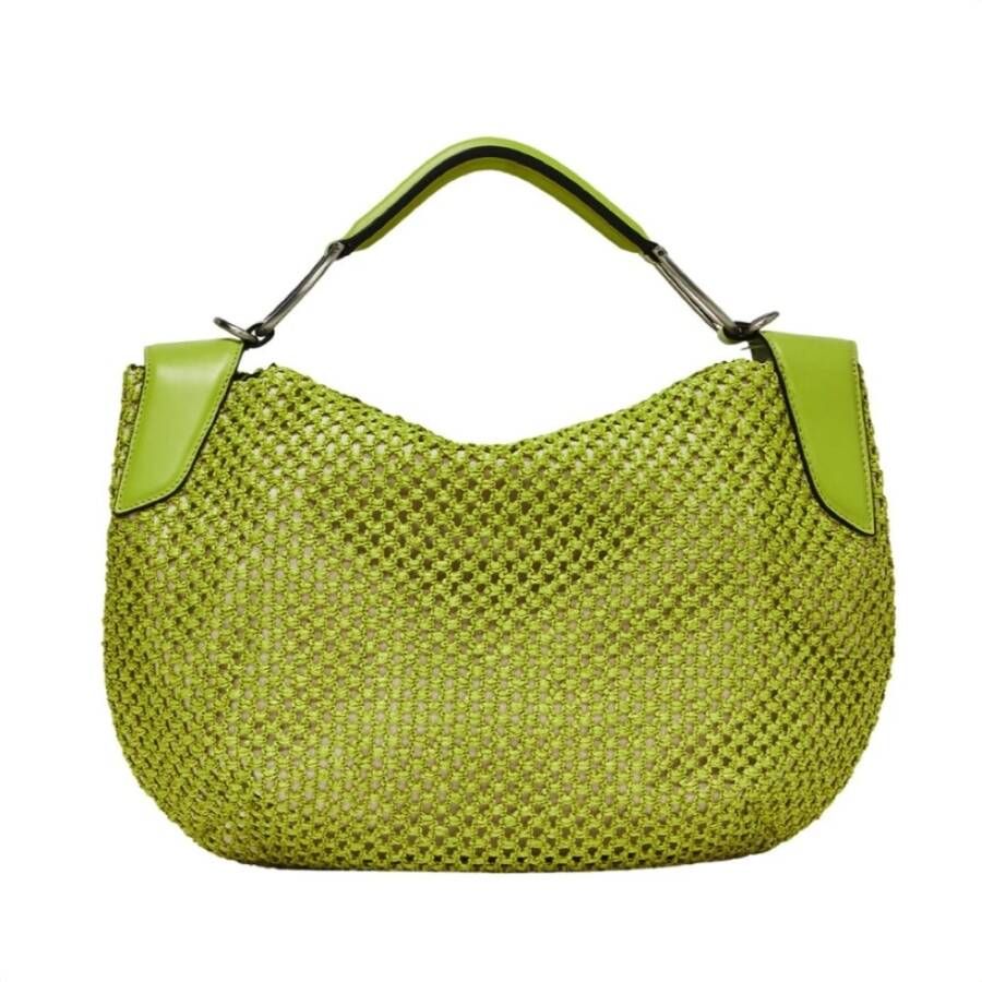 Gianni Chiarini Borsa Pelle E Tessuto , Groen, Dames