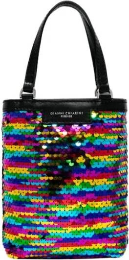 Gianni Chiarini Leer en stoftas , Zwart, Dames