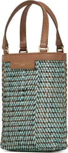 Gianni Chiarini Borsa Pelle E Tessuto , Blauw, Dames