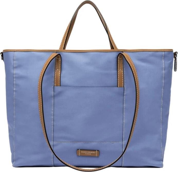Gianni Chiarini Borsa Pelle E Tessuto , Blauw, Dames