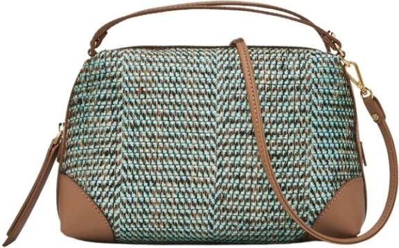 Gianni Chiarini Borsa Pelle E Tessuto , Groen, Dames