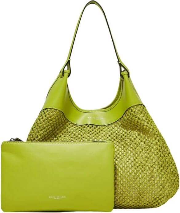 Gianni Chiarini Borsa Pelle E Tessuto , Groen, Dames