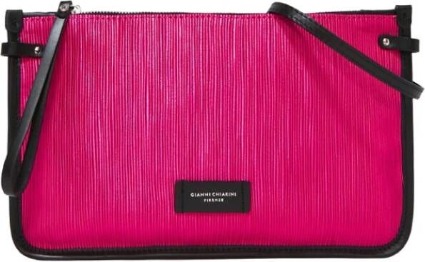Gianni Chiarini Borsa Pelle E Tessuto , Roze, Dames