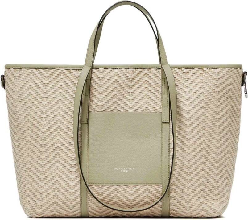 Gianni Chiarini Borsa Pelle E Tessuto , Beige, Dames