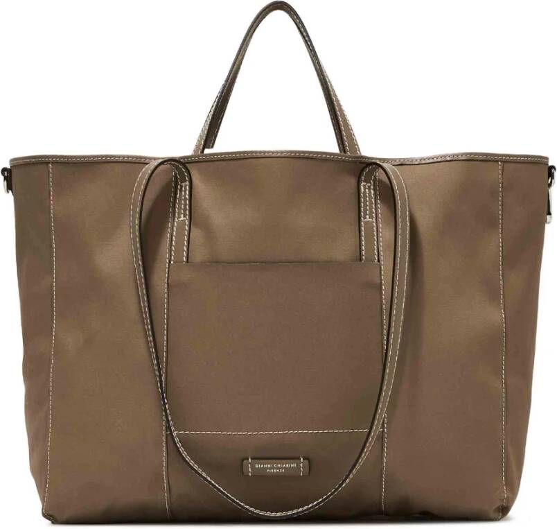 Gianni Chiarini Borsa Pelle E Tessuto , Bruin, Dames