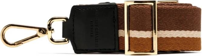 Gianni Chiarini 40 mm tape en lederen schouderriem , Bruin, Dames