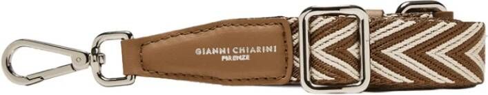 Gianni Chiarini Tracolla Tessuto E Pelle Da , Bruin, Dames