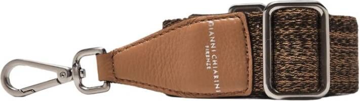 Gianni Chiarini Tracolla Nastro E Pelle Da , Bruin, Dames