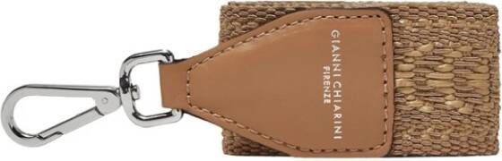 Gianni Chiarini Tracolla Tessuto E Pelle Da , Bruin, Dames