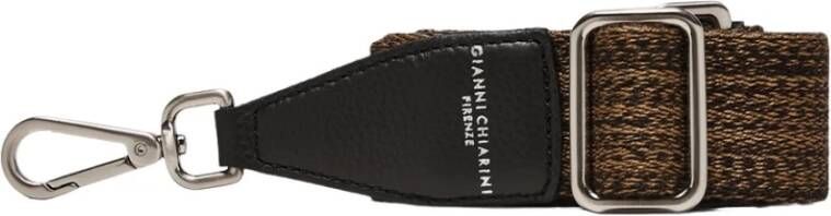 Gianni Chiarini Tracolla Nastro E Pelle Da , Zwart, Dames