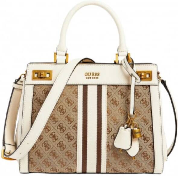 Guess Katey Luxury Satchel latte logo/stone Damestas