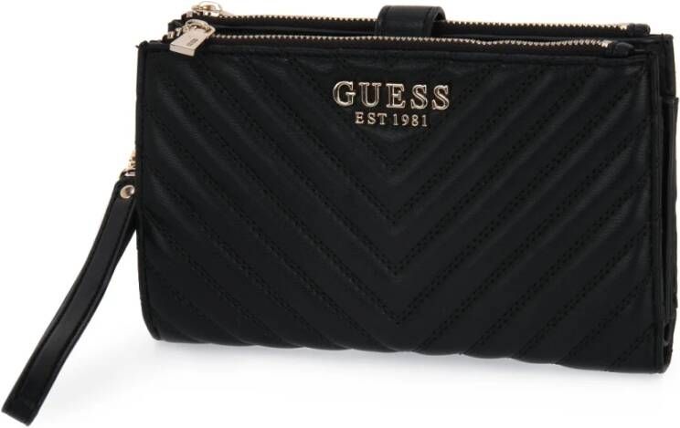 Guess Portemonnee/kaarthouder , Zwart, Dames