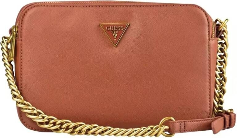 Guess Cognac Aura Camera Bag Schoudertas