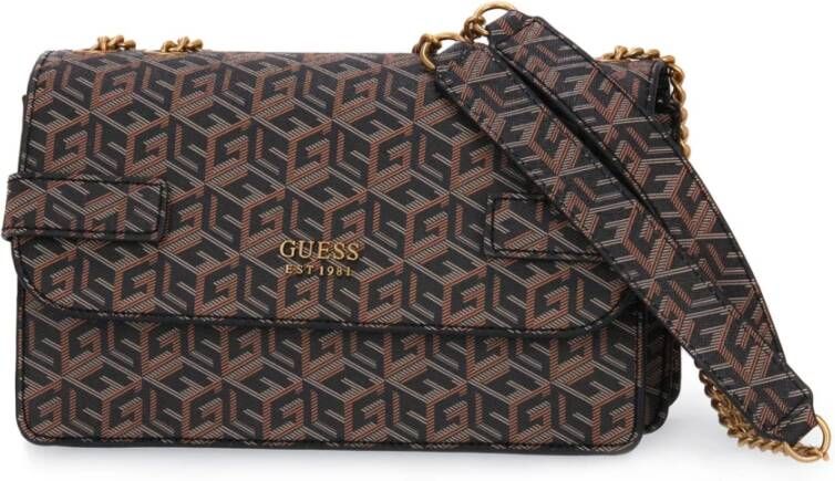 Guess Atene Convertible Xbody Flap black logo Damestas