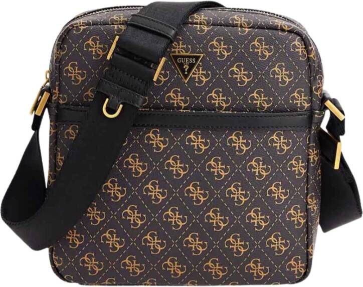 Guess Bruine Reportertas Vezzola Top Zip Crossbody Flat