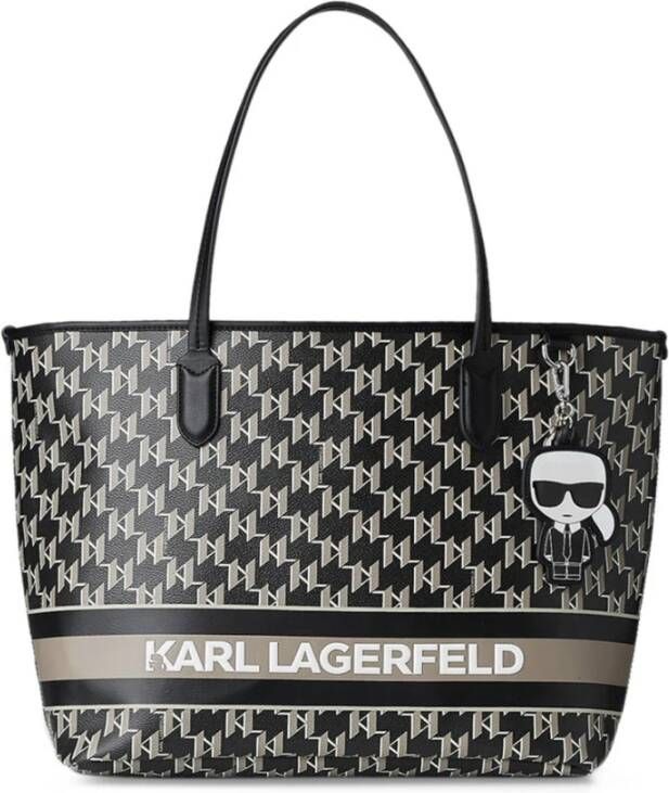 Karl Lagerfeld Boodschappentas K/IKONIK MONO STRIPE TOTE