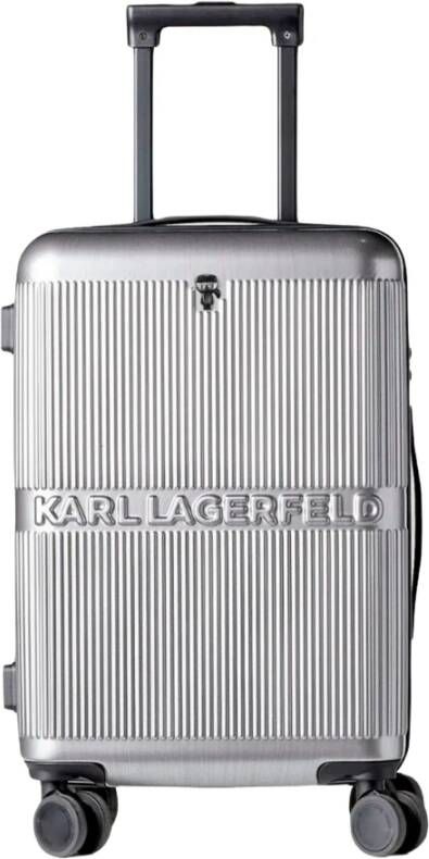 Karl Lagerfeld K Ikonic Hardcase Trolley , Grijs, Unisex