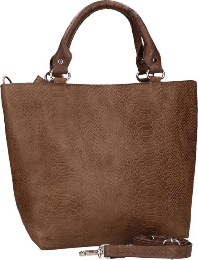 Legends Ayas snake Leather bag , Bruin, Dames